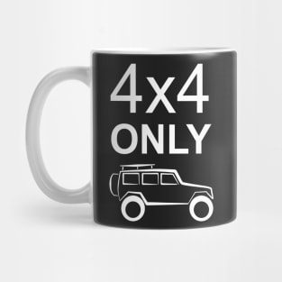 4x4 only (dark) Mug